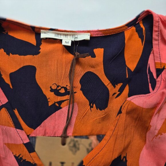 NWT Anthropologie Abel the Label Clare Boho Floral Hi Lo Midi Dress Sz Med - Picture 9 of 11